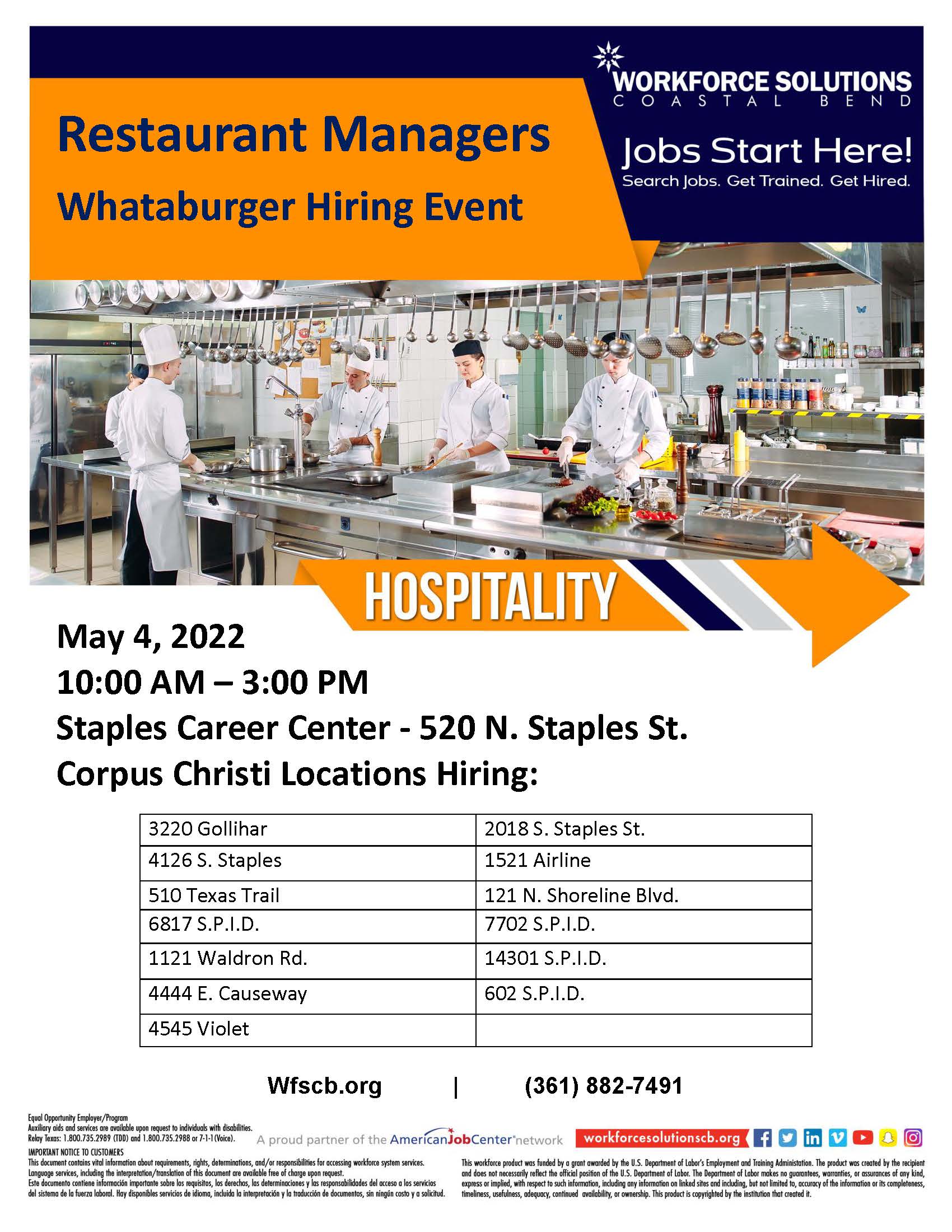 Whataburger Hiring Event Workforce Solutions Coastal Bend