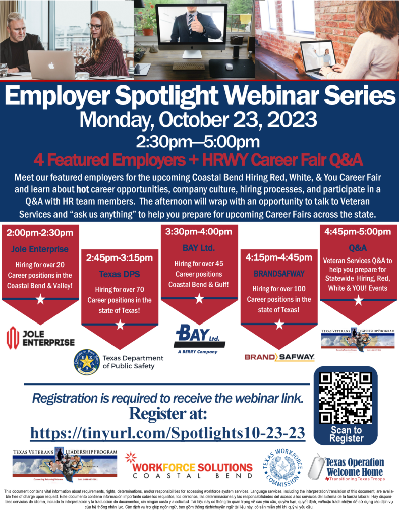 Employer Spotlight Webinar Series - Workforce Solutions Coastal Bend